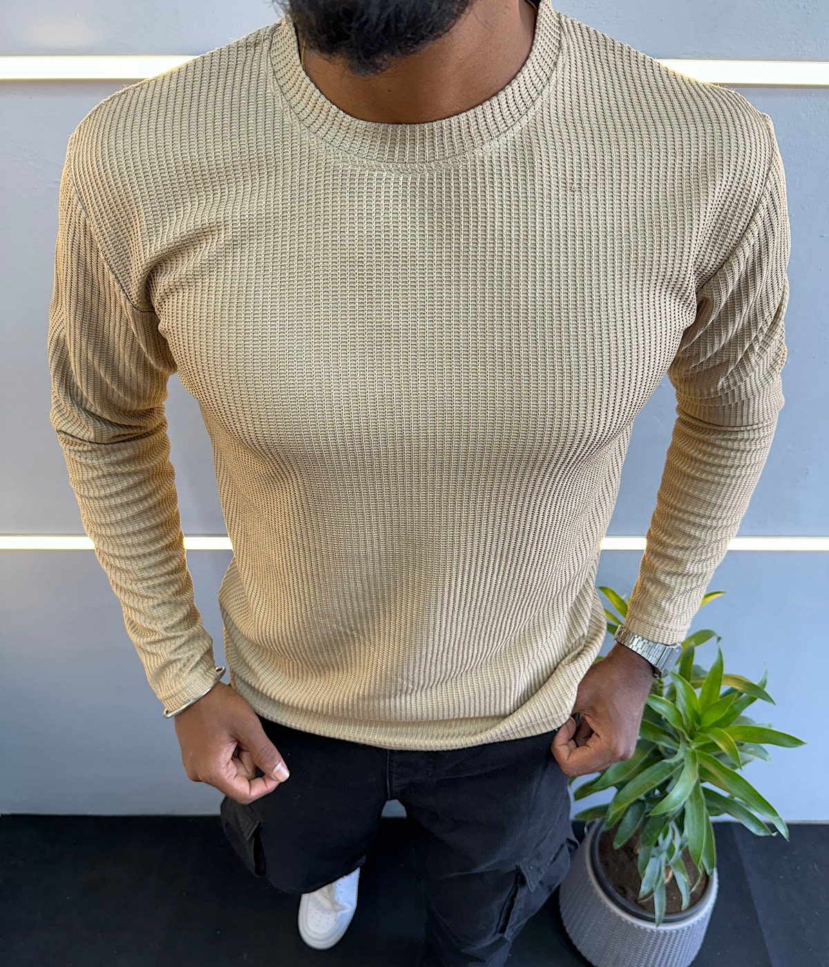 Beige Sweatshirts