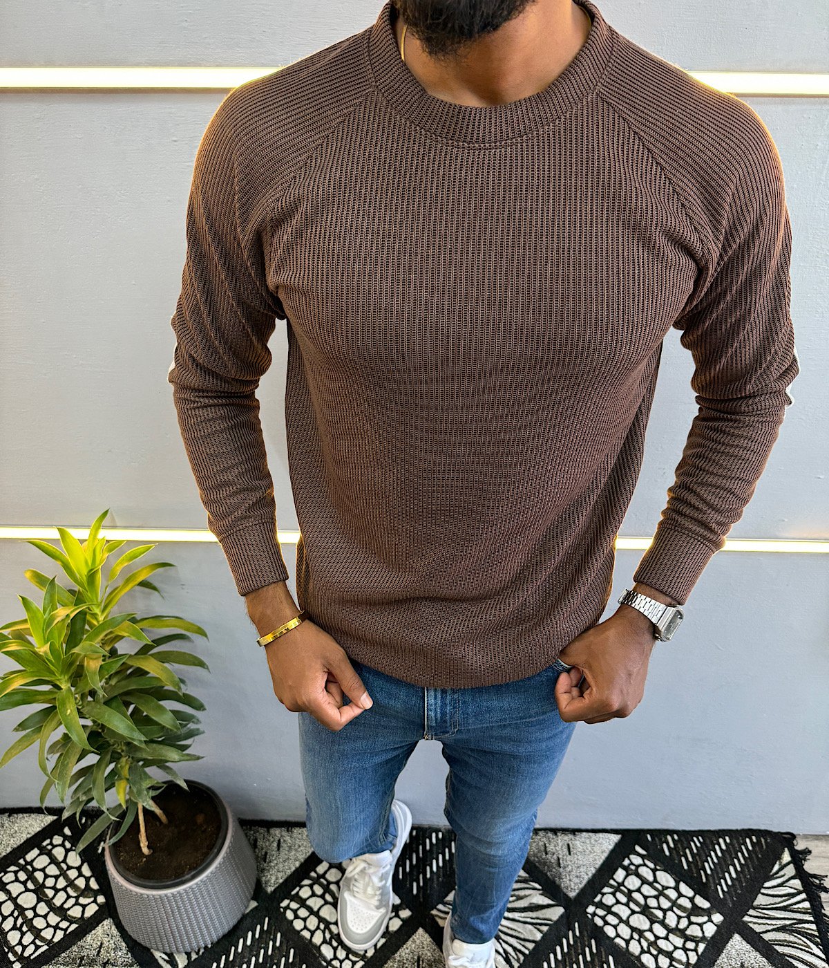 Brown Pullovers WE005