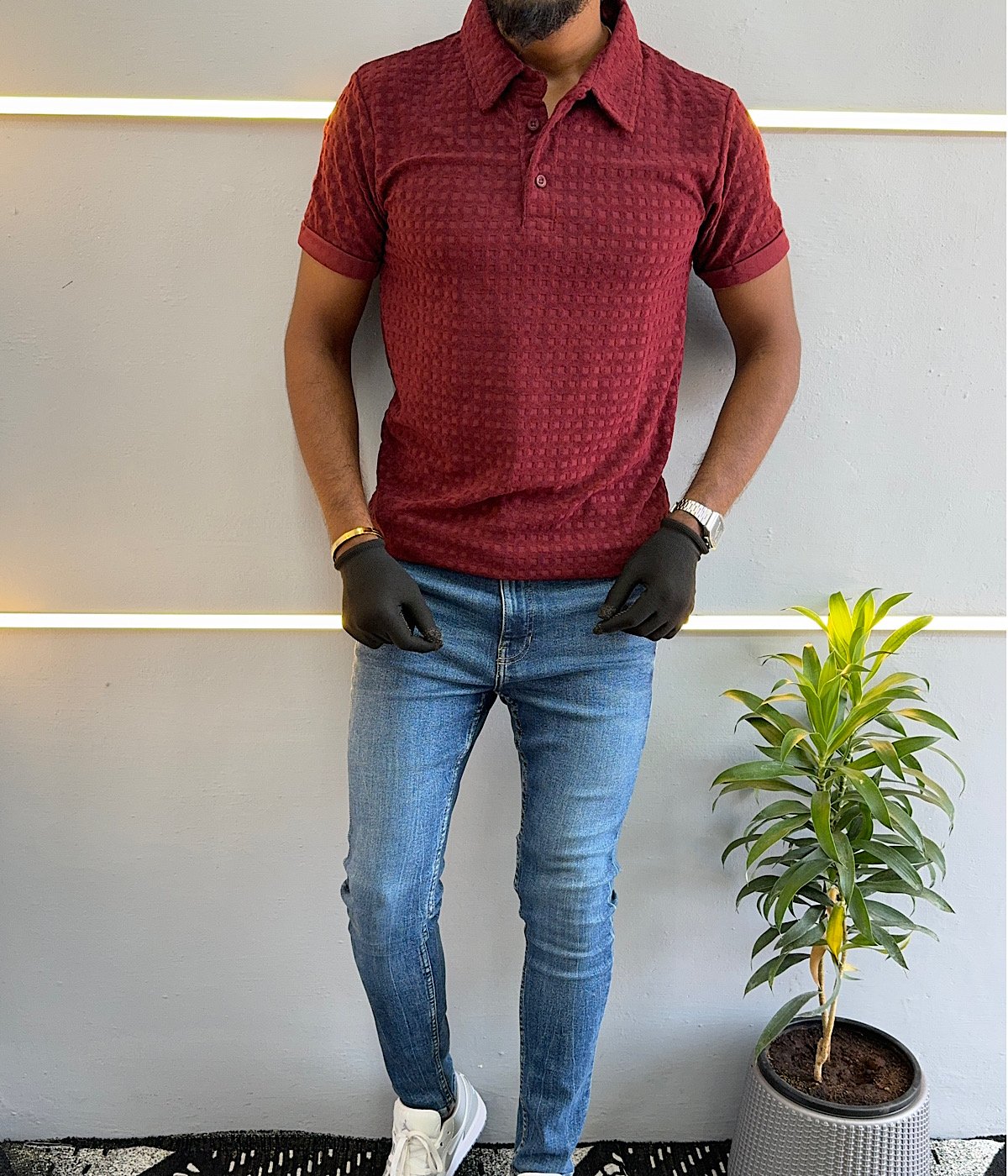 Maroon Polo T-Shirt WE006